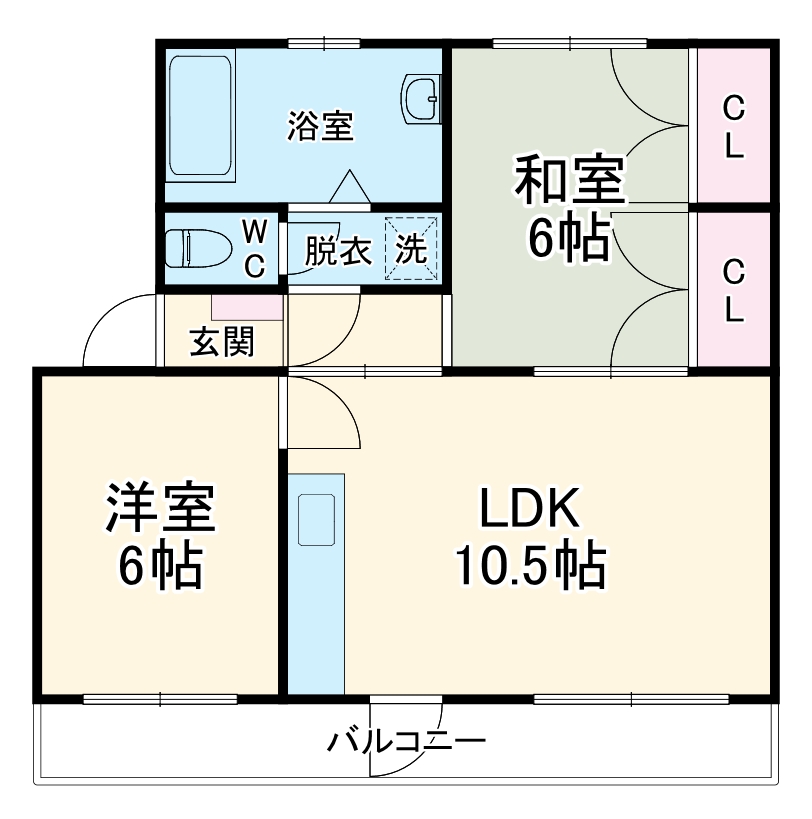 下麻生住宅1号棟の間取り