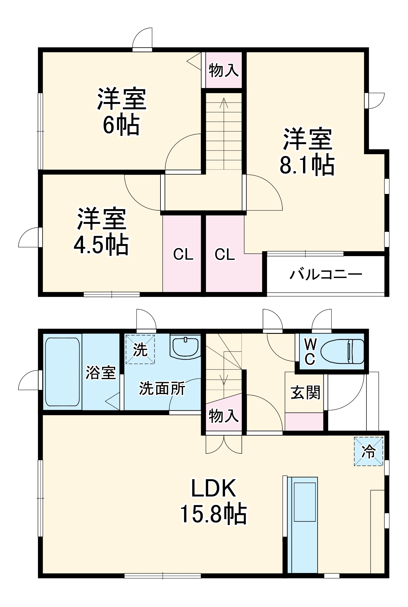 東大宮1丁目ドリームハウスB棟の間取り
