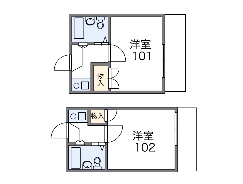 レオパレス岡崎第3の間取り