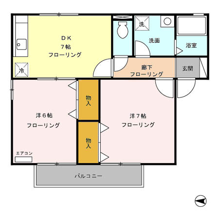 伏見台ハイツの間取り