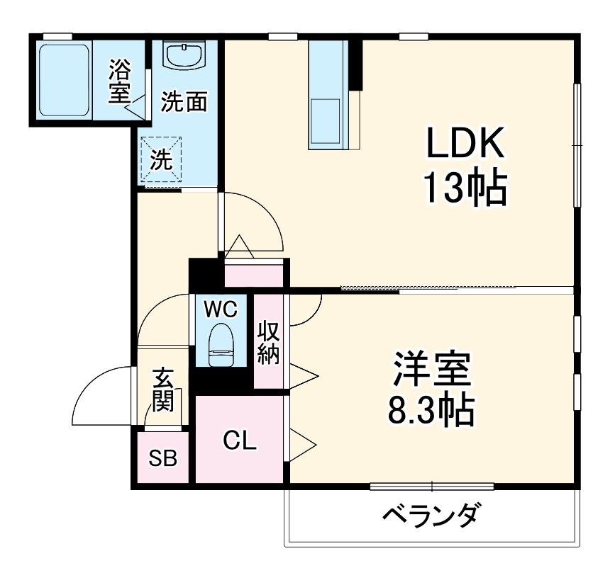 シャーメゾン渚の間取り