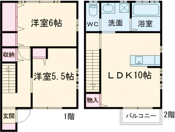 リトルオリーブⅡの間取り