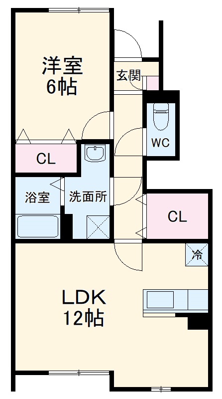 リーブル 洒落Aの間取り
