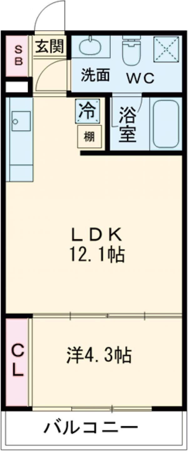 クリフビレッジA棟の間取り