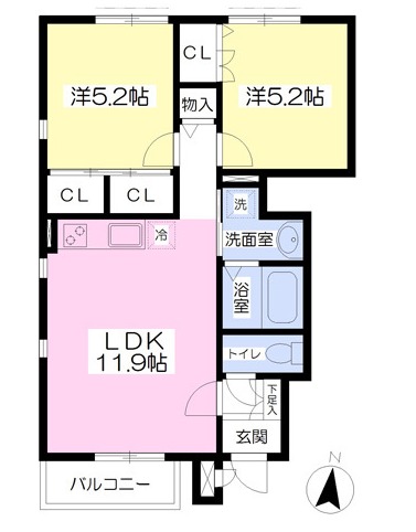 ラマージュAの間取り