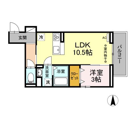万世町の完工年月(2022年2月)築の賃貸アパートの間取り