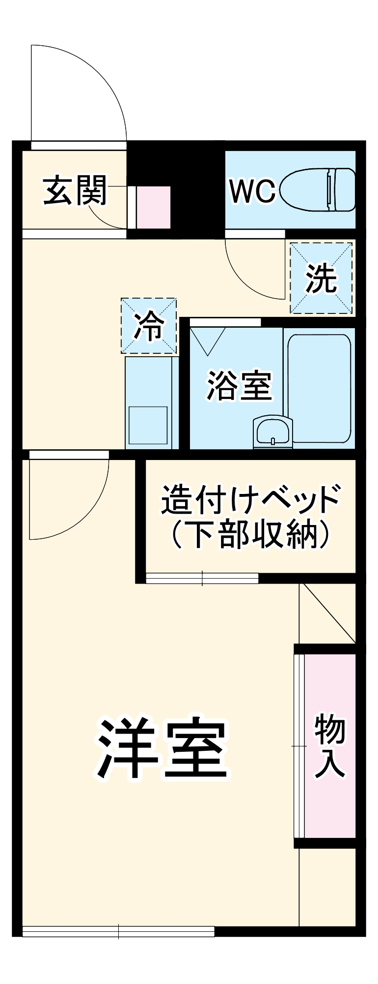 レオパレスガルデニア若葉の間取り