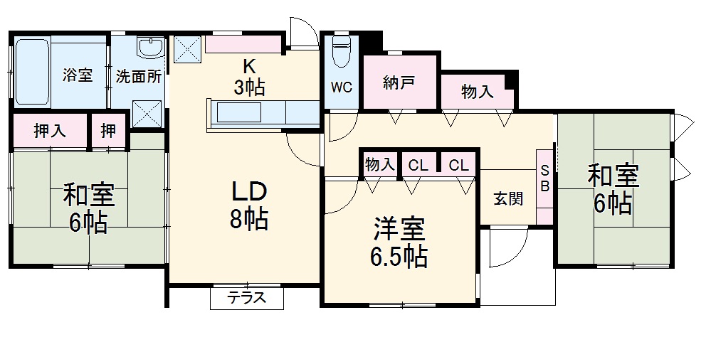 長津田4丁目 1階部分の間取り