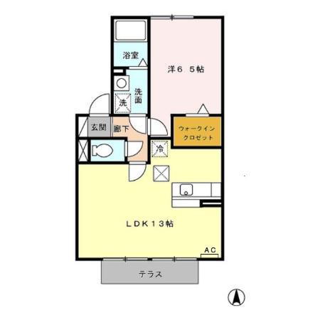 セジュールきよし Aの間取り