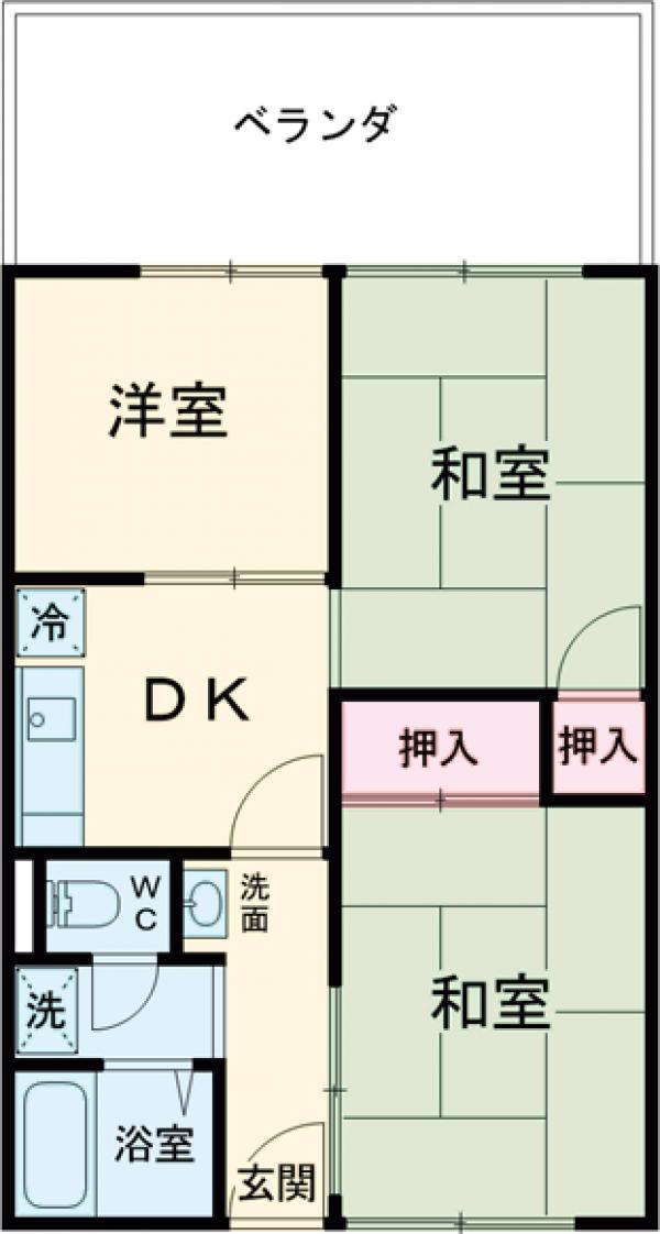 桃田ハイツの間取り