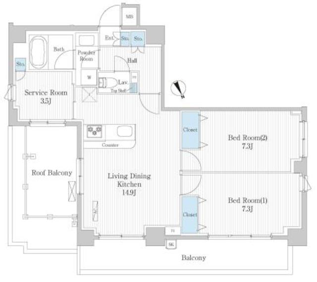 HIGASHIKOMATSUGAWA PARK RESIDEの間取り