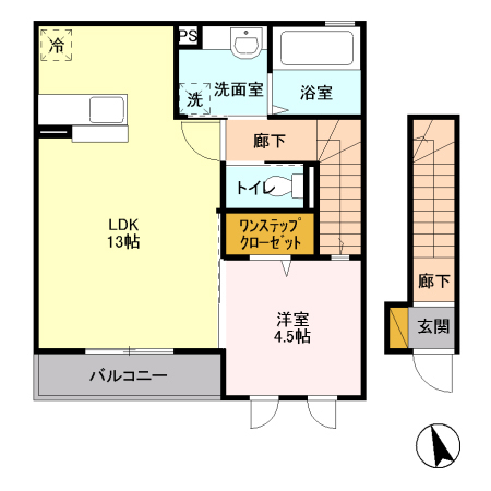 アクアベーネ Aの間取り