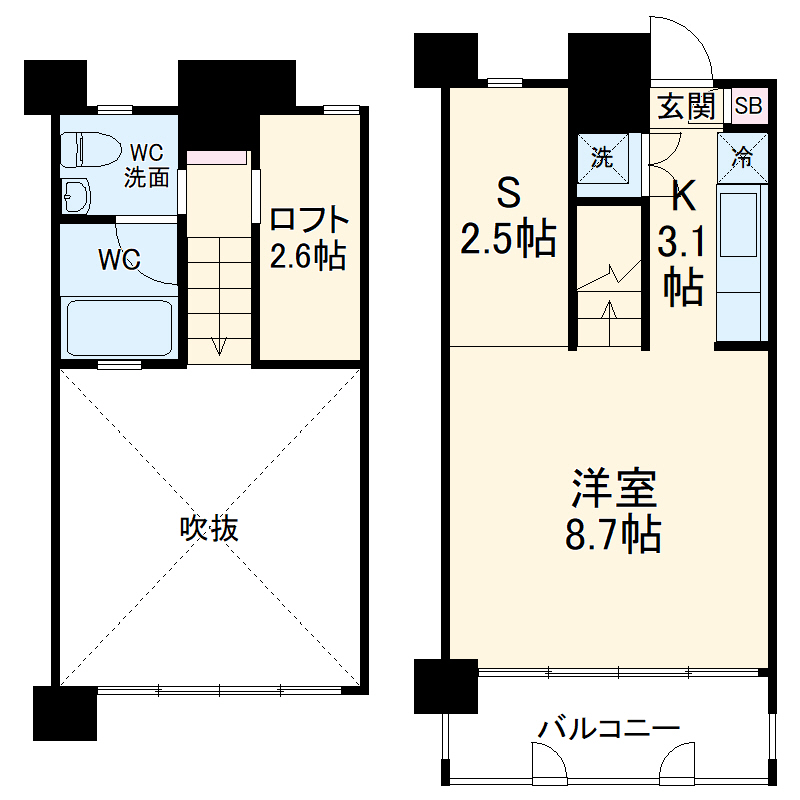 ドゥーエ新丸子の間取り