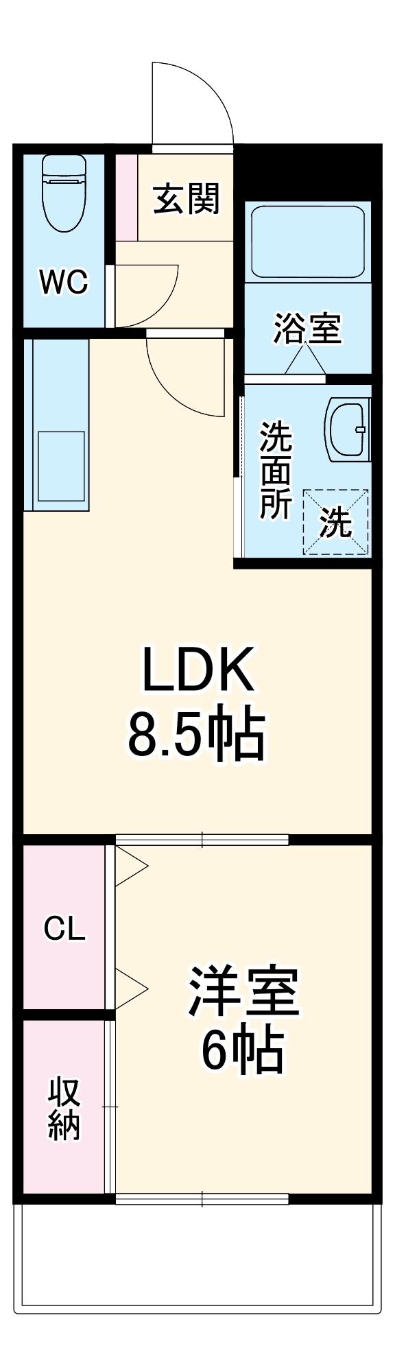 サンシャイン棚橋Aの間取り