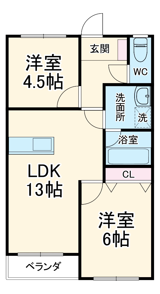 リーベロクヌギの間取り
