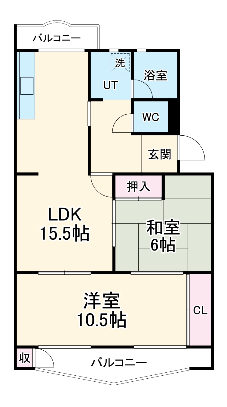 プラザフェニックス千鳥ヶ丘Aの間取り