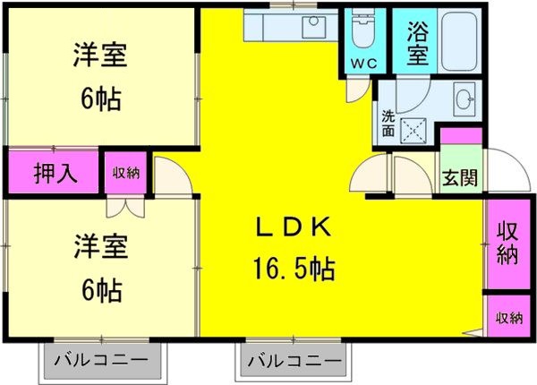 ツインハイムの間取り