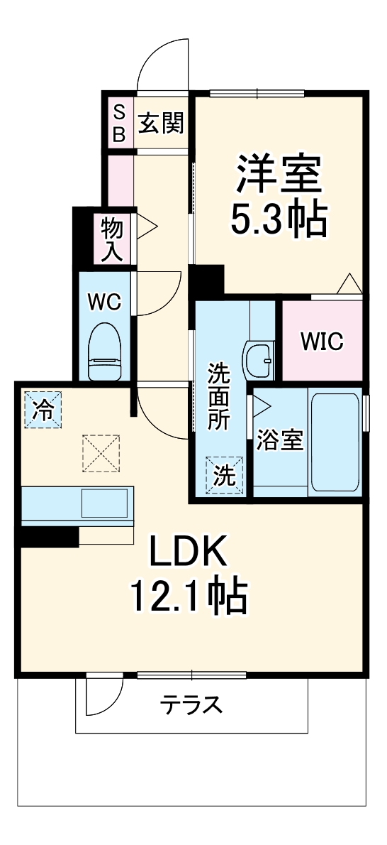 リビングタウン富木島Aの間取り