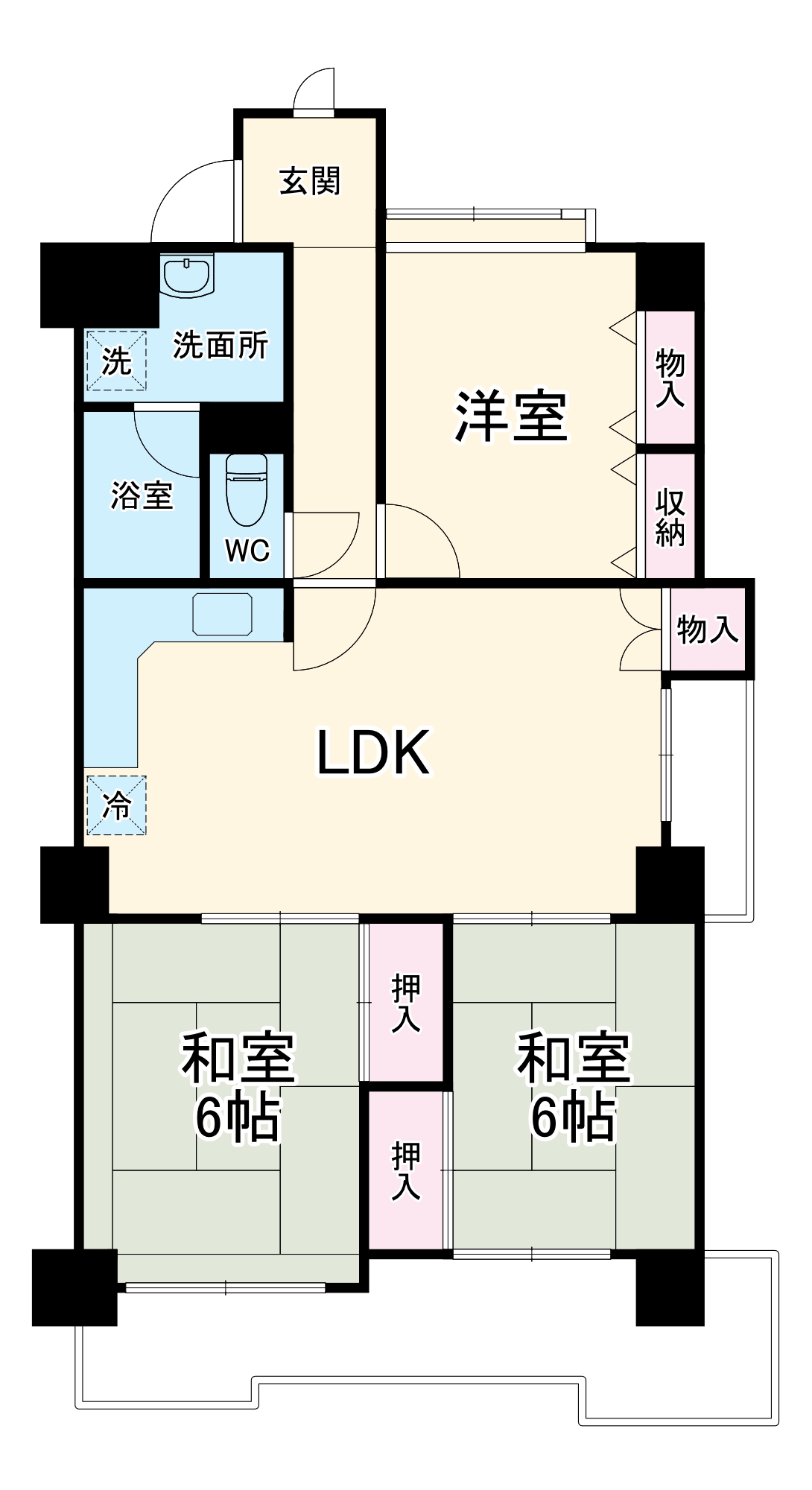 ユニーブル植田パークの間取り