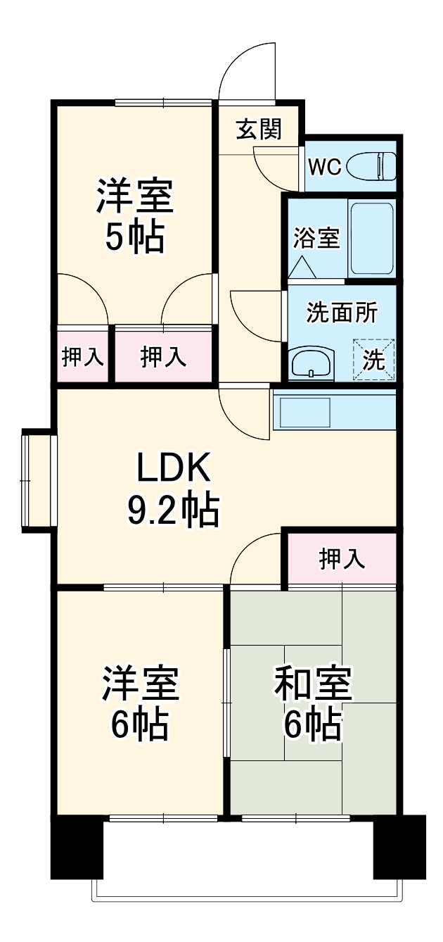 SDスクエアⅡの間取り