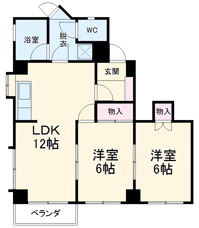 サンカクポスト46の間取り