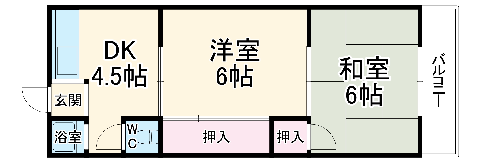 名西ハイツの間取り