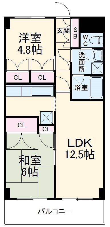ナガラアンクレーの間取り