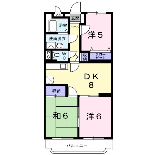 ファミールK向山Ⅱの間取り