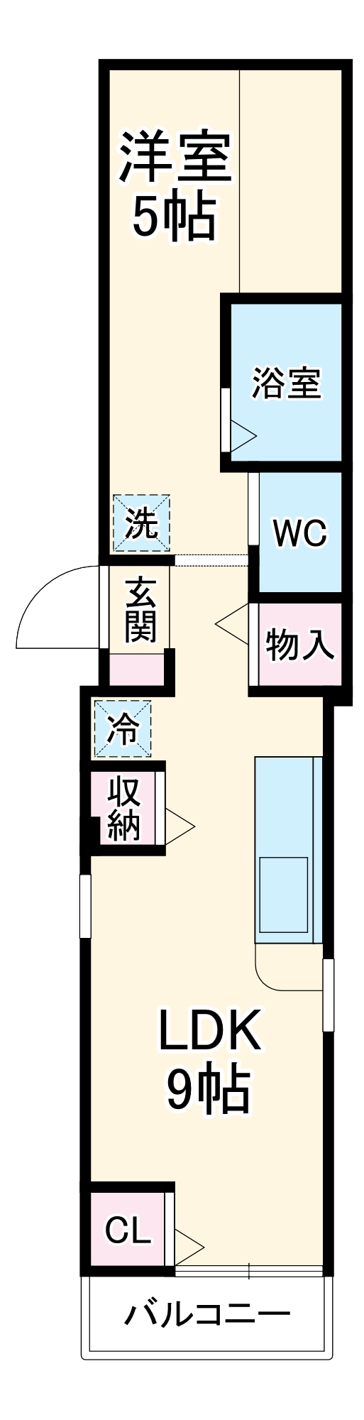 モジュールHの間取り