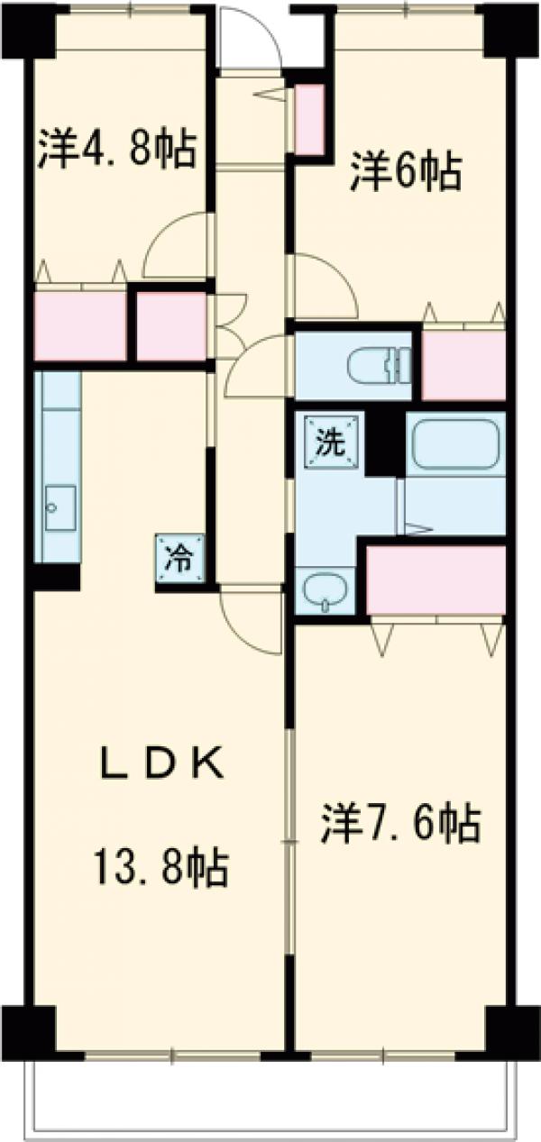 東雪谷マンションの間取り