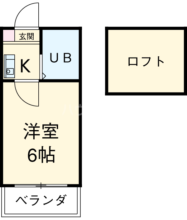 アルシャイン岡崎Ⅱ・106号室の間取り