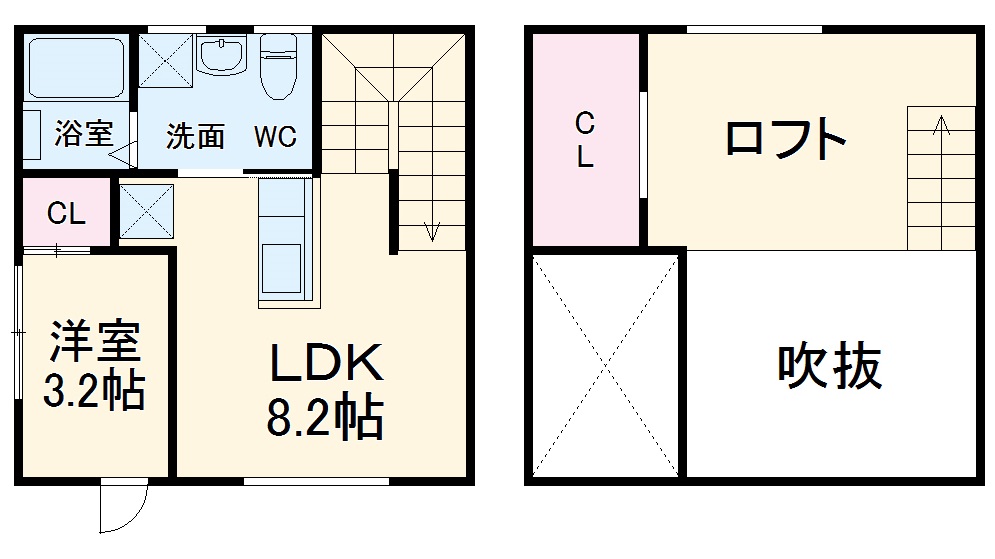 ESPRESSO新清洲の間取り