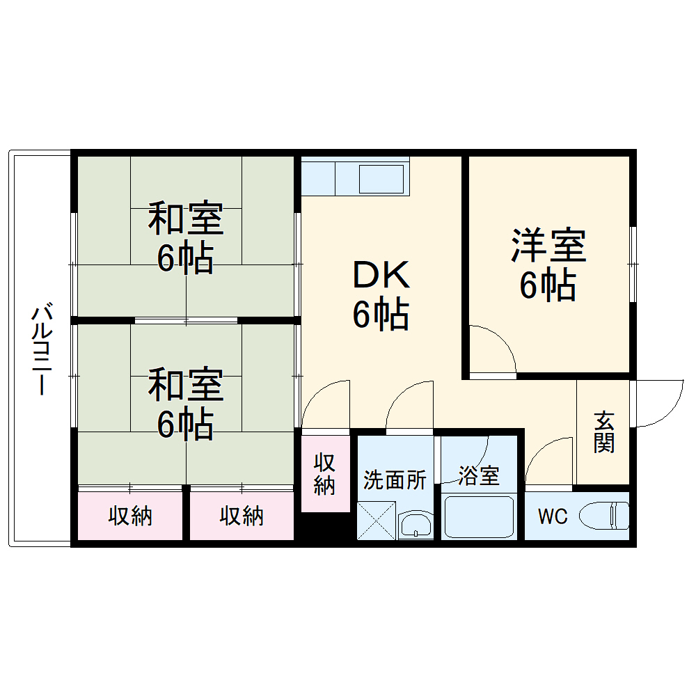 第2磯部コーポの間取り