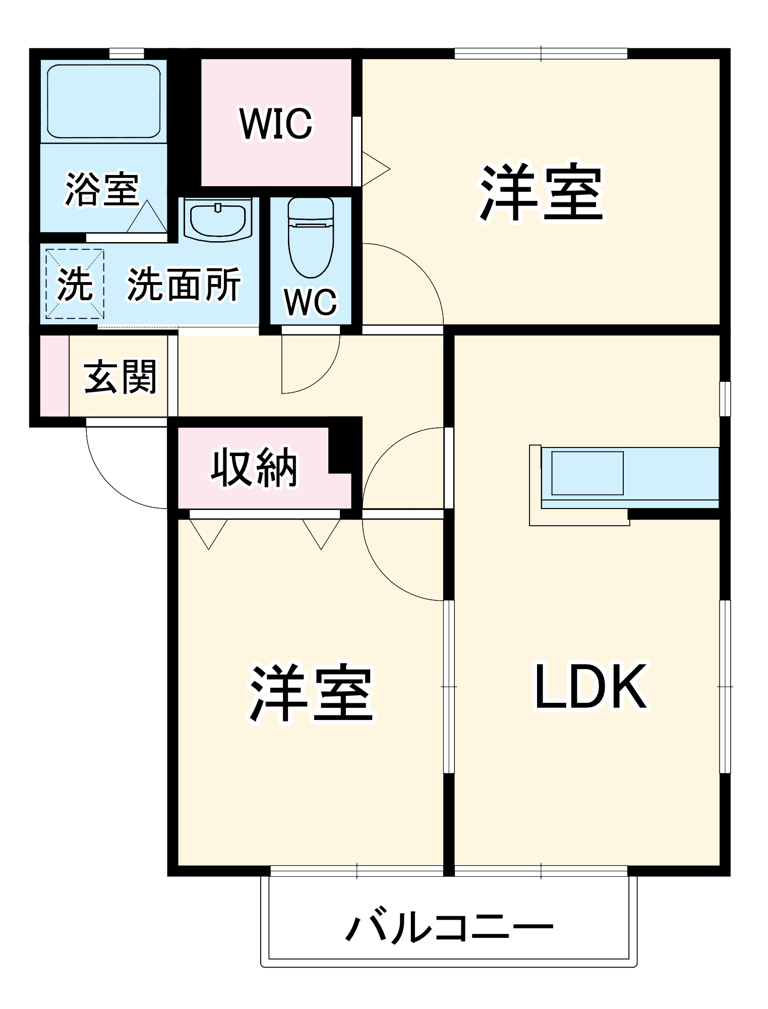 グランディアコートＡの間取り