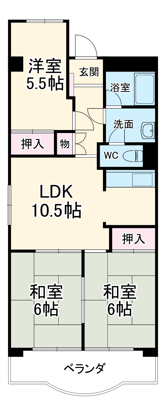 政喜ハイツの間取り
