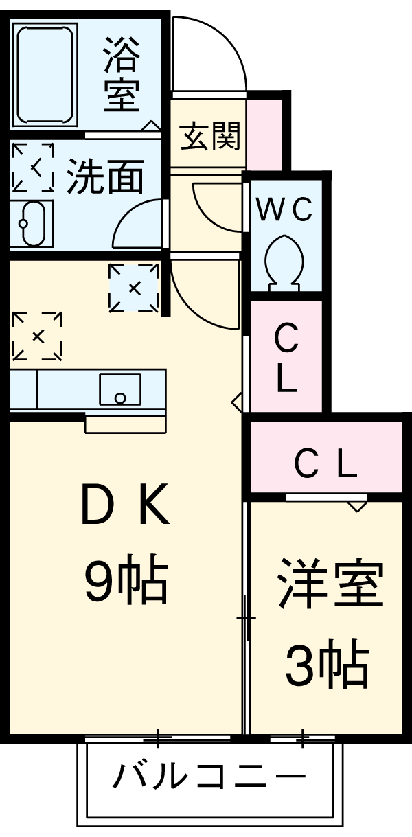 ヴィラージュ国立の間取り
