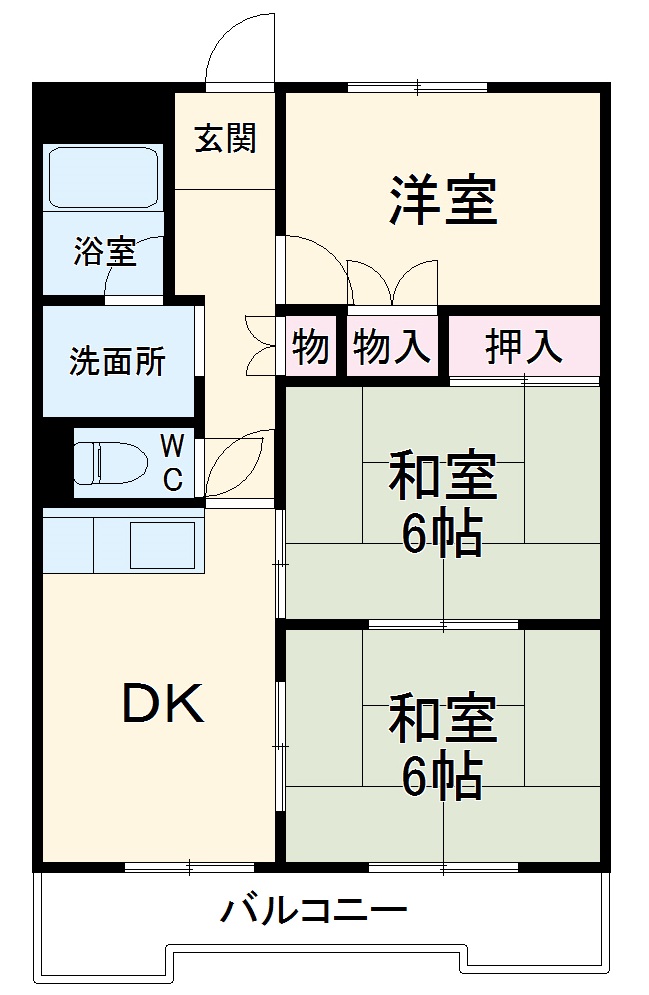 成瀬ハイツⅡの間取り