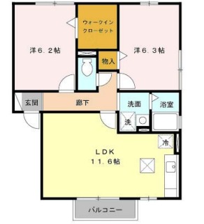 ウエストリヴァーⅡの間取り