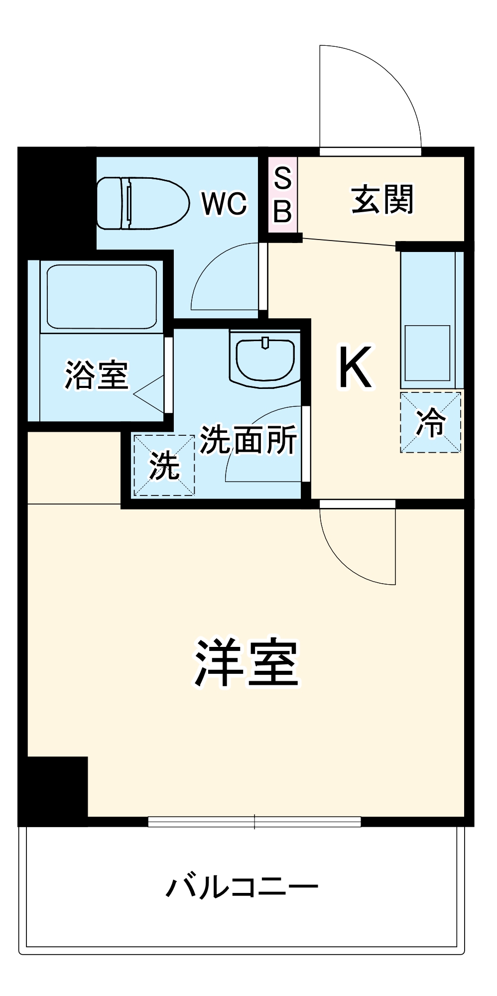 六浦の完工年月(2022年2月)築の賃貸マンションの間取り