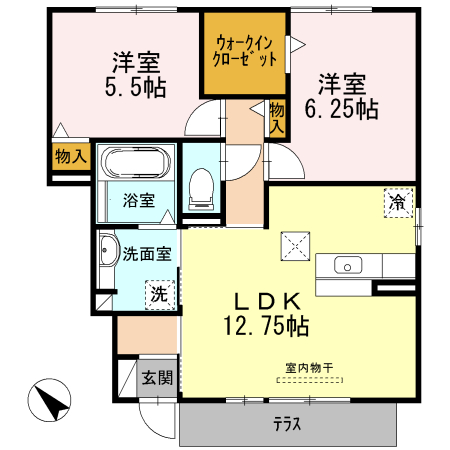 ポム ドゥ テールの間取り