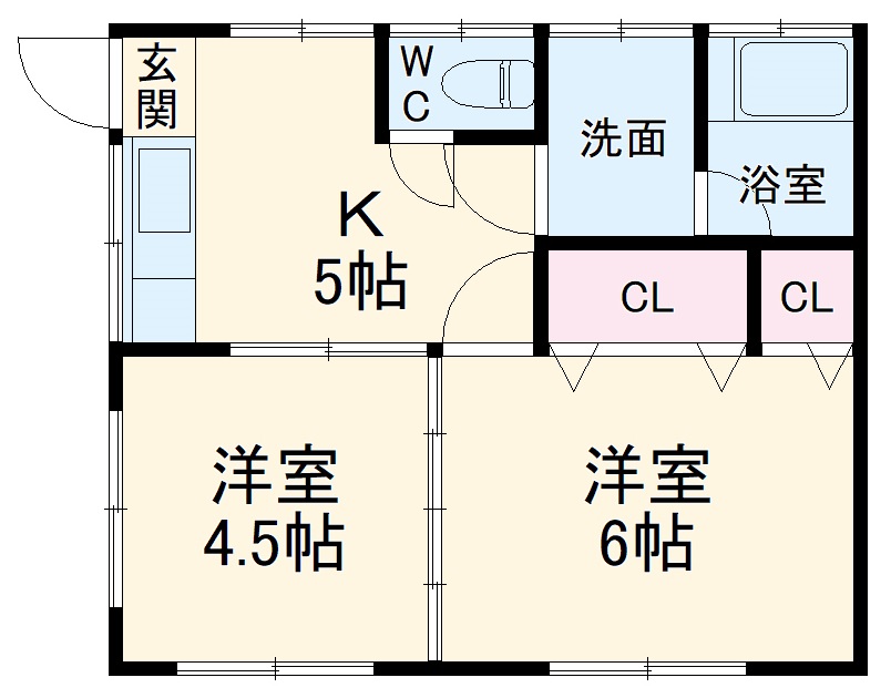 植竹ハイツの間取り