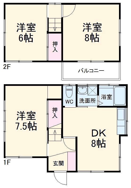 堤貸家の間取り