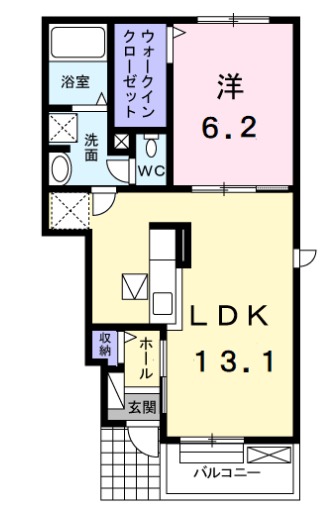 ル シエルランド Ⅰの間取り