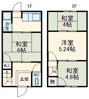 山際様借家の間取り