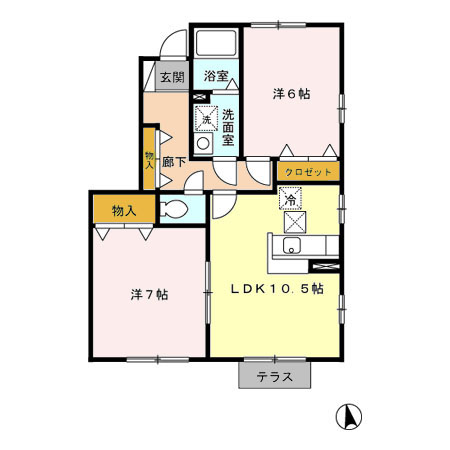 グリーンハウス A/B/Cの間取り