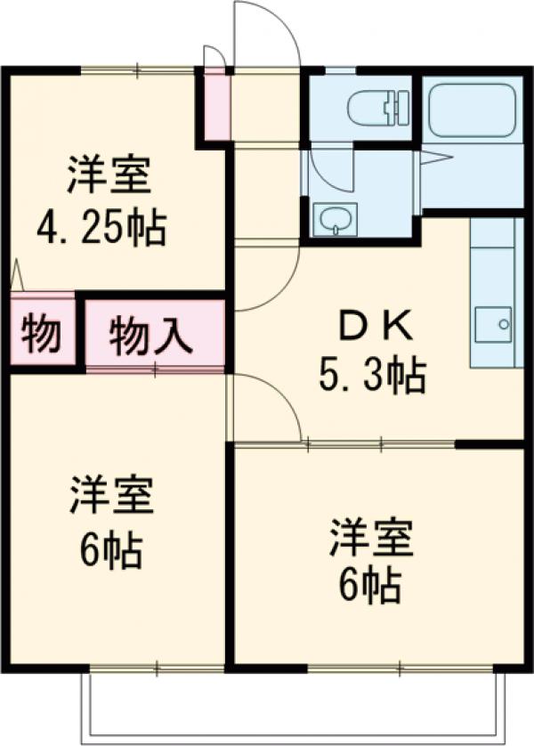 アロマハイツの間取り