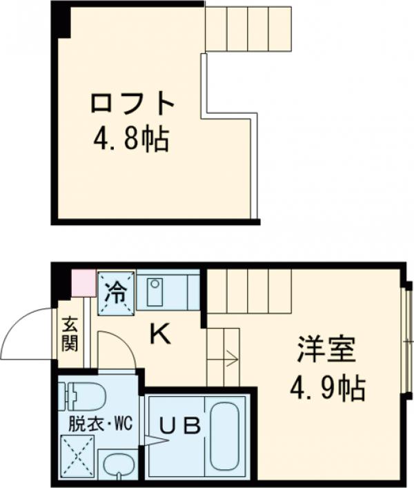 ハーモニーテラス東金町Ⅷ・203号室の間取り