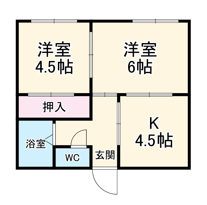 コーポ下杉の間取り