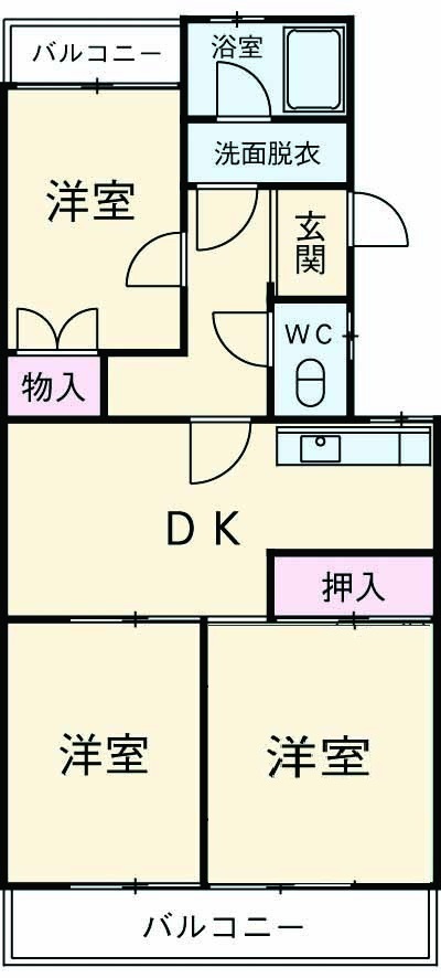 けやき台ハイツの間取り