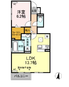 ウィットSENGEN B棟の間取り